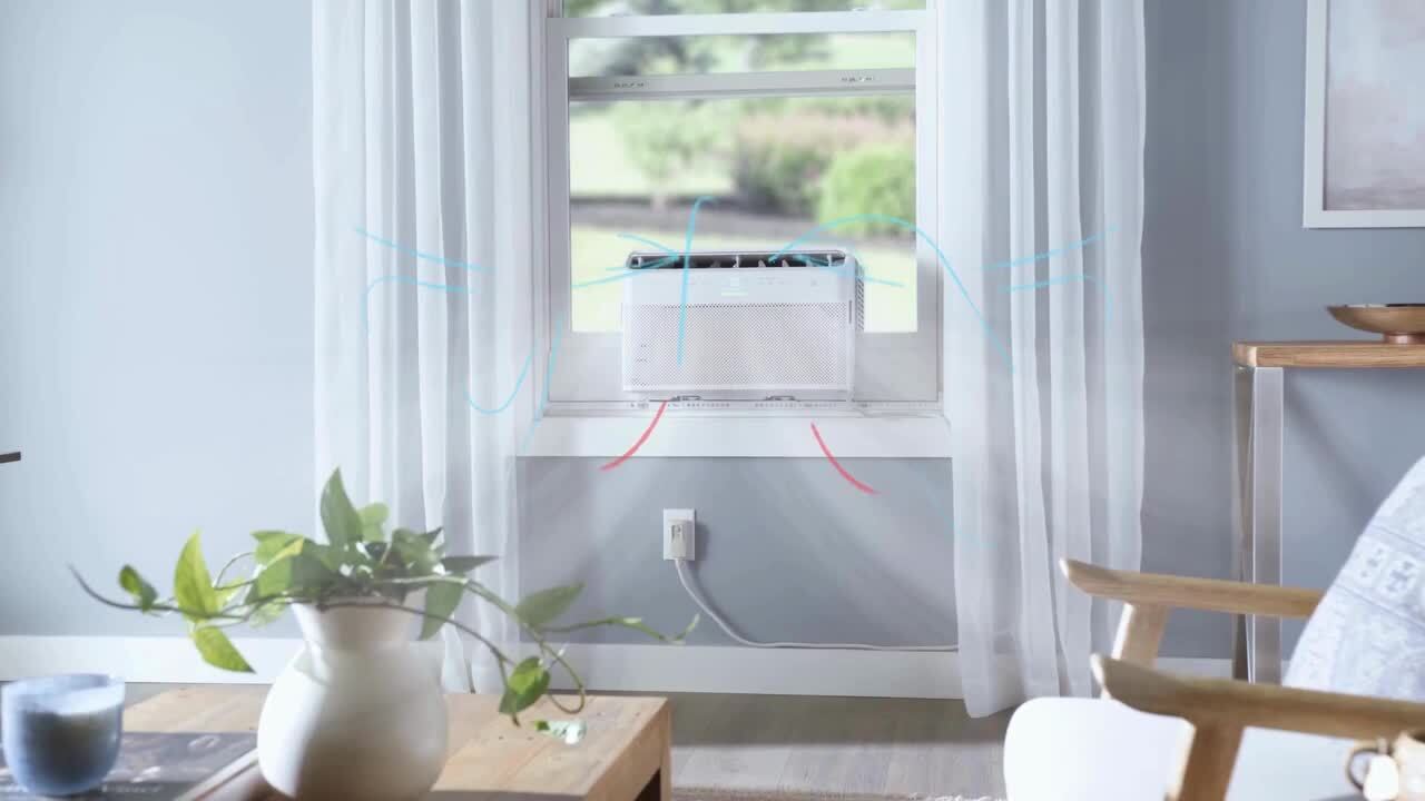 8,000 BTU 115 Volts Window Air Conditioner Cools 350 Sq. Ft. with Remote Control in White