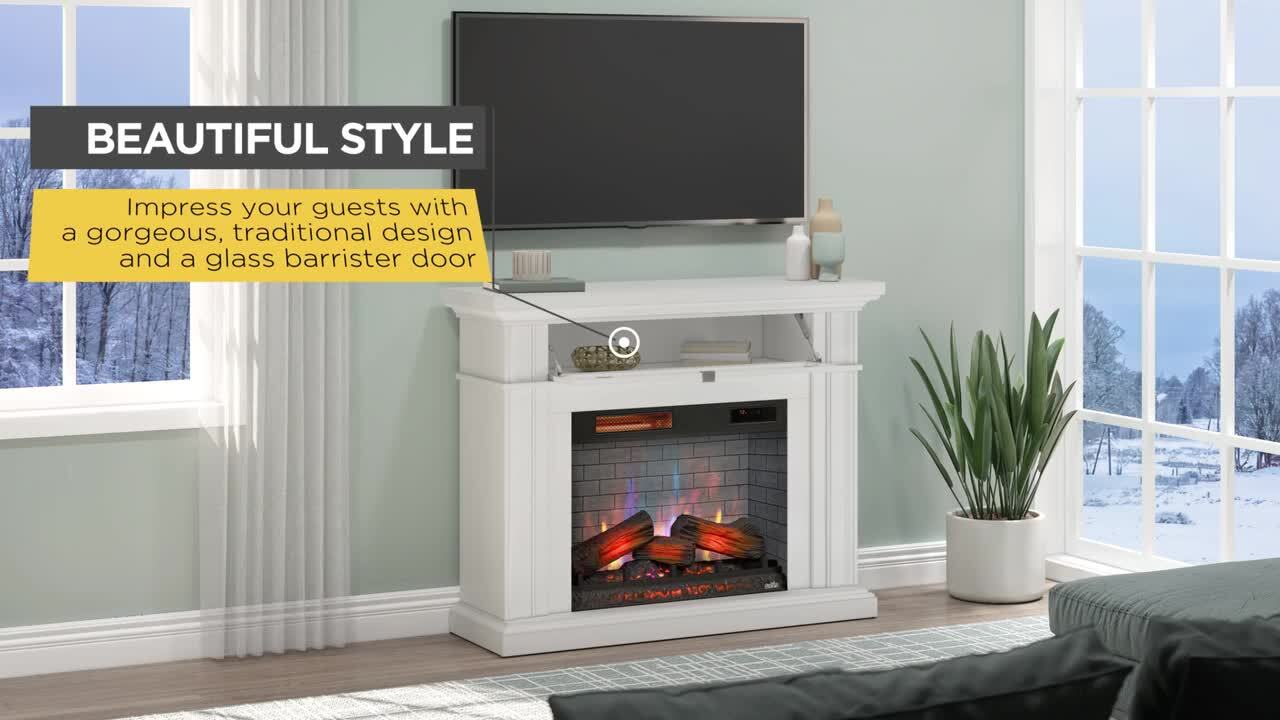 Twin Star Home Duraflame 51 in. Freestanding Wall Mantel Electric