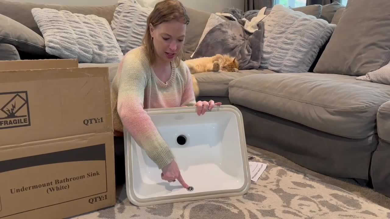 Boyel Living 18 in. Undermount Rectangular Lavatory Vitreous china Sink in White Boyel Living 18 in. Undermount Rectangular Lavatory Vitreous china Sink in White