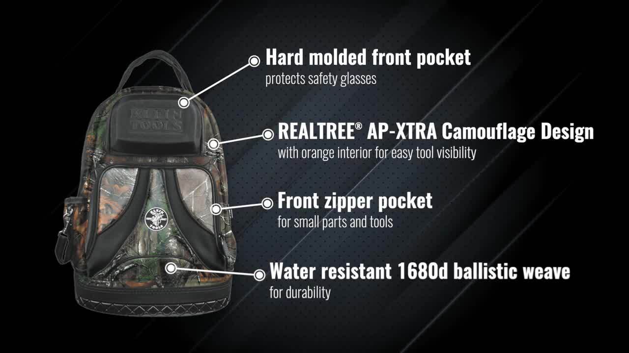 Tradesman Pro™ Tool Bag Backpack, 39 Pockets, Black, 14-Inch