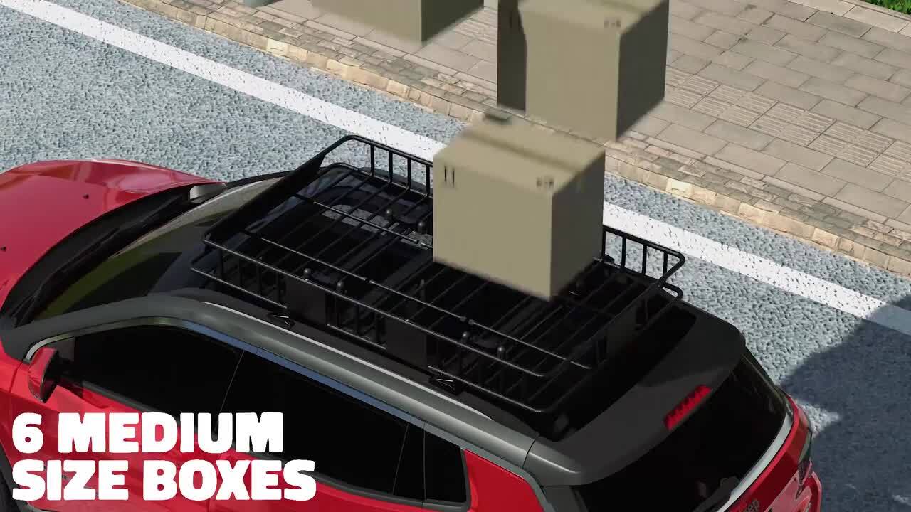 Mockins 64 in. x 39 in. x 6 in. Extendable Rooftop Cargo Carrier