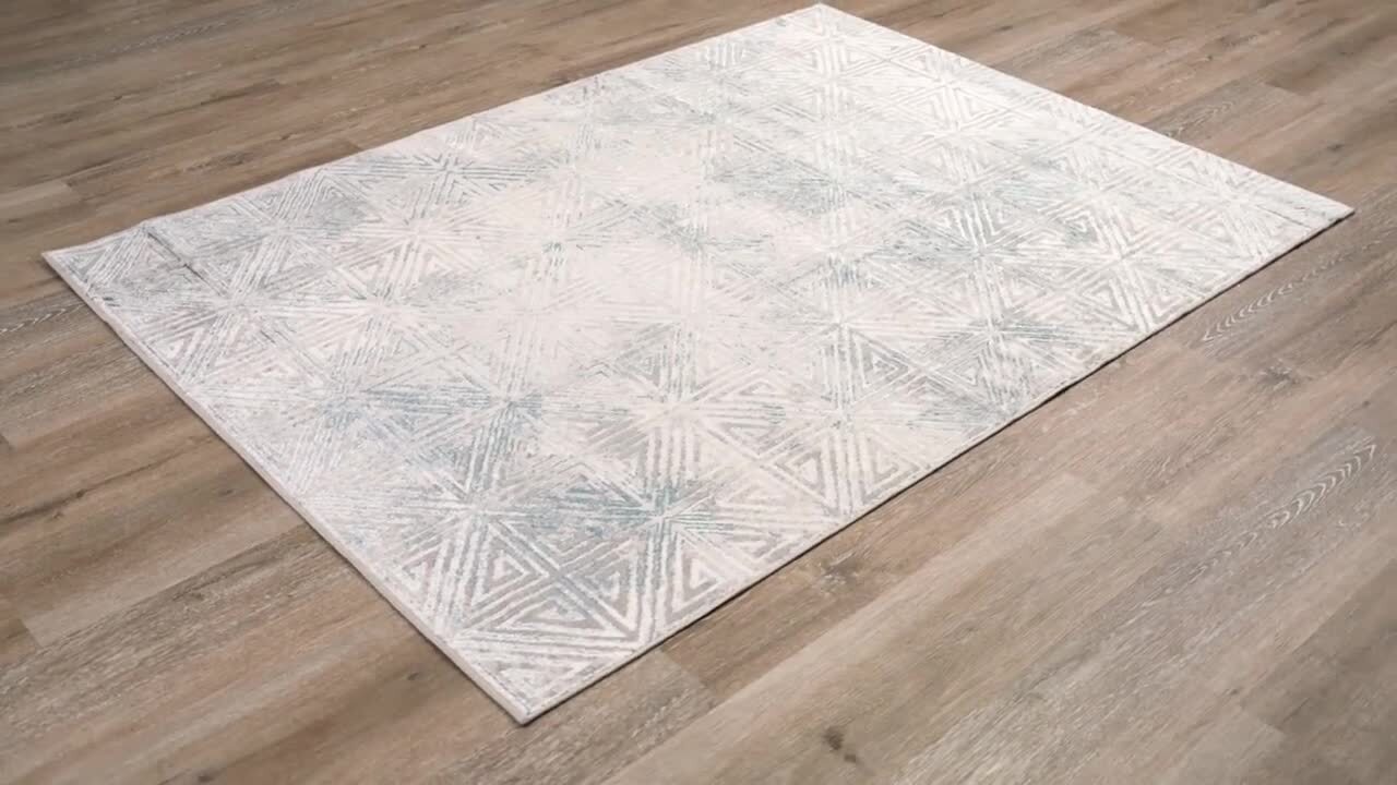 Sensation Border Navy 9 ft. x 12 ft. Indoor Area Rug