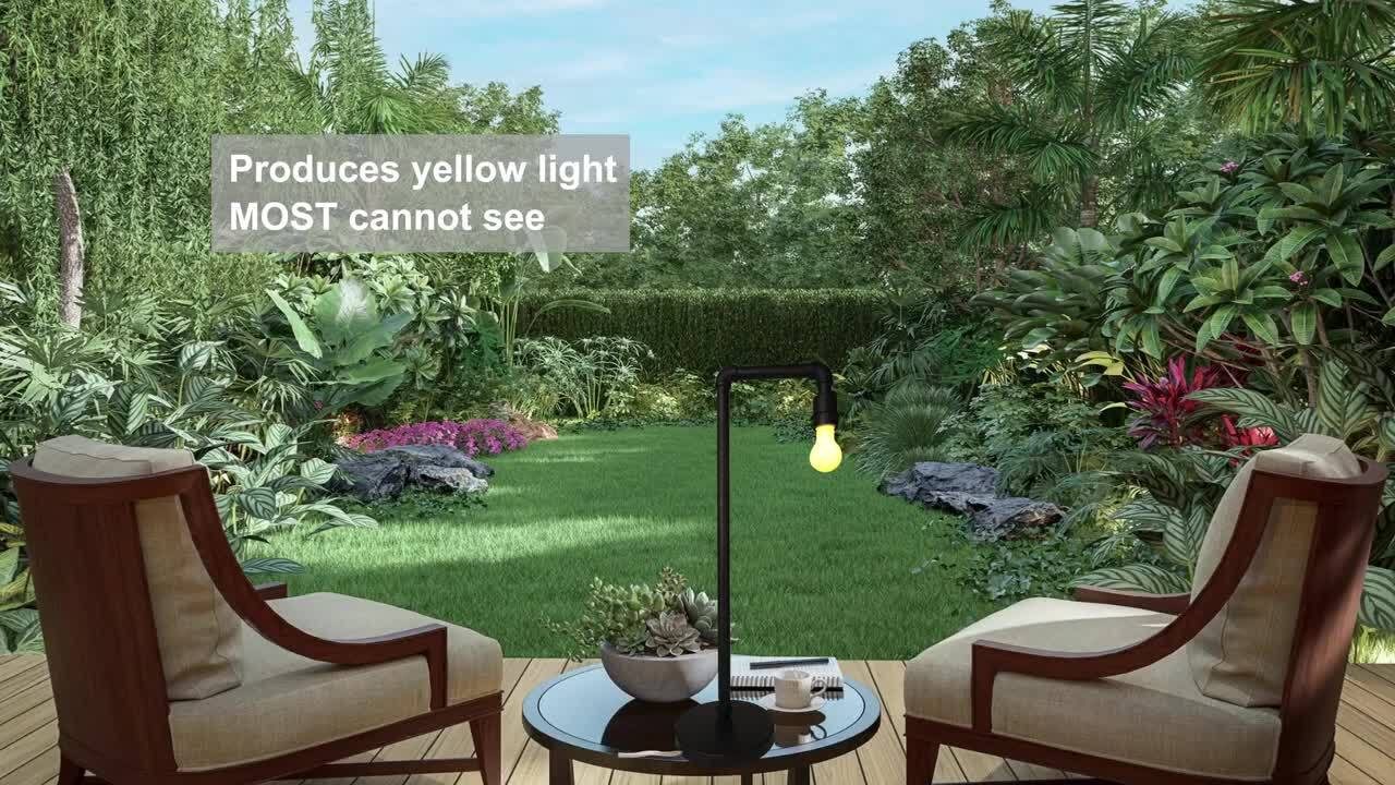 60-Watt Equivalent T3 Spiral CFL Yellow Bug E12 Candelabra Base Light Bulb 60-Watt Equivalent T3 Spiral CFL Yellow Bug E12 Candelabra Base Light Bulb