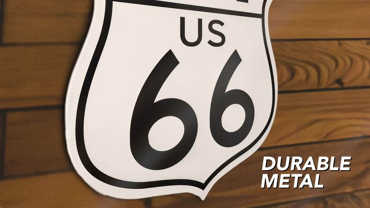 American Art Decor Route 66 Metal Sign 30