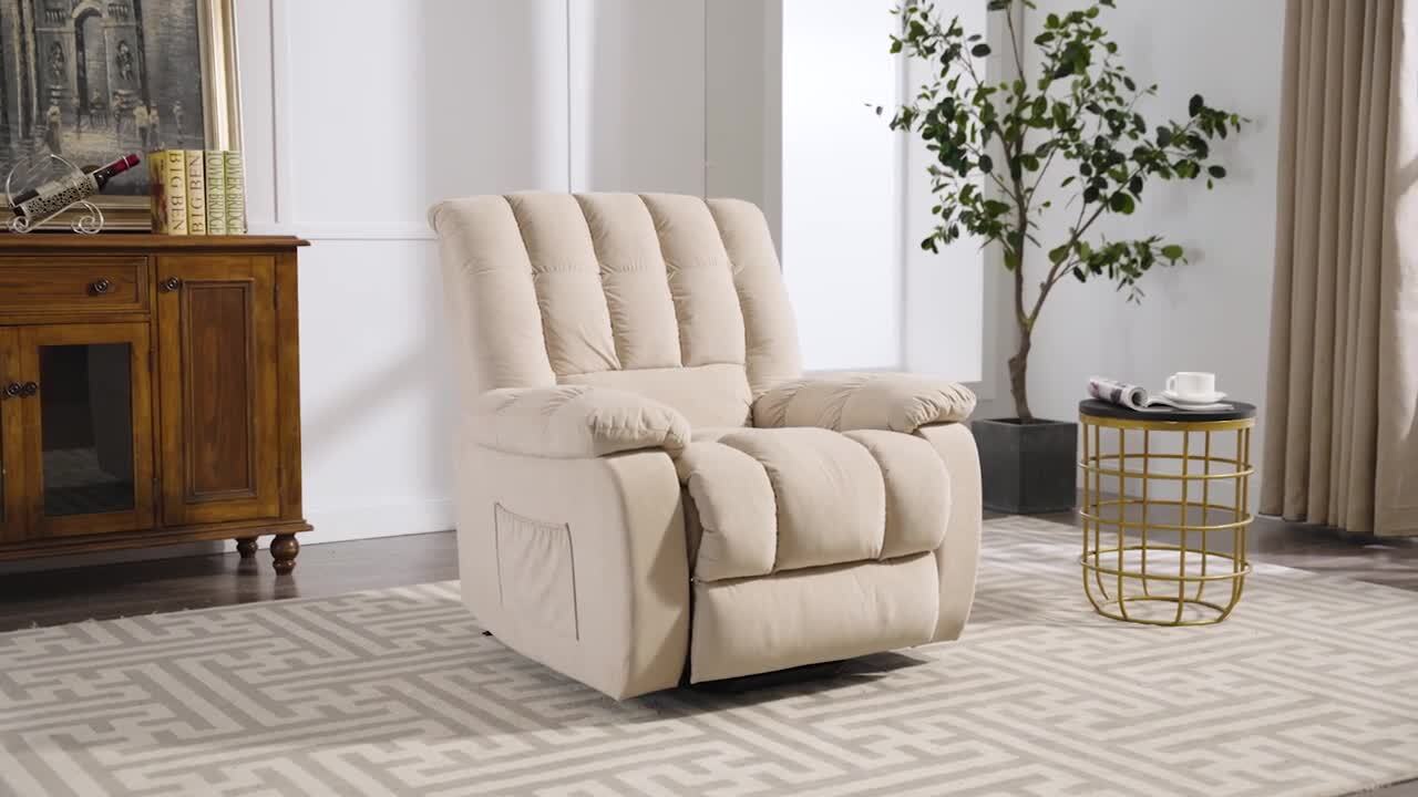 Closeout! Montreaux Fabric Chair with Power Motion Foot Rest, Created for Macy's - Beige