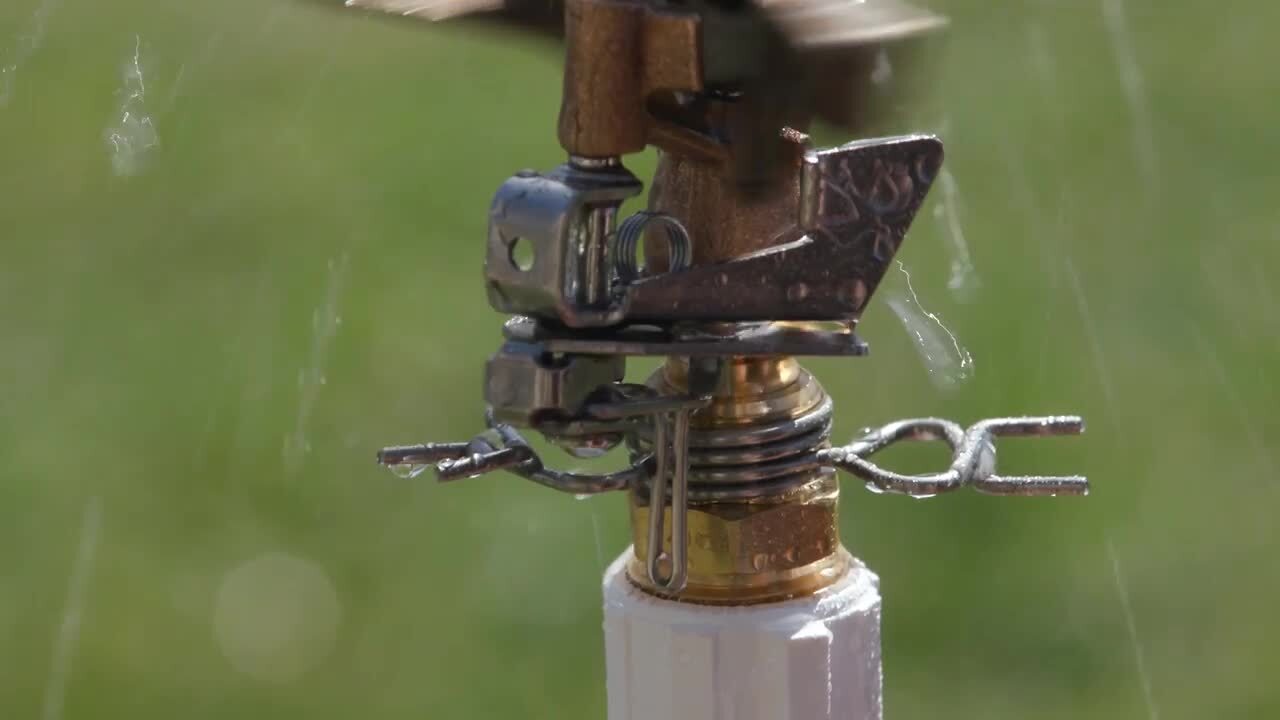 Sprinkler attachment brass rotating