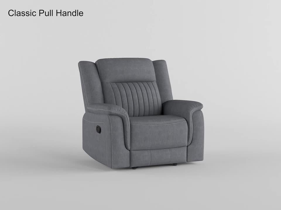 Lazzara Gabi Gray Microfiber Manual Recliner 9646GY-1 - The Home Depot
