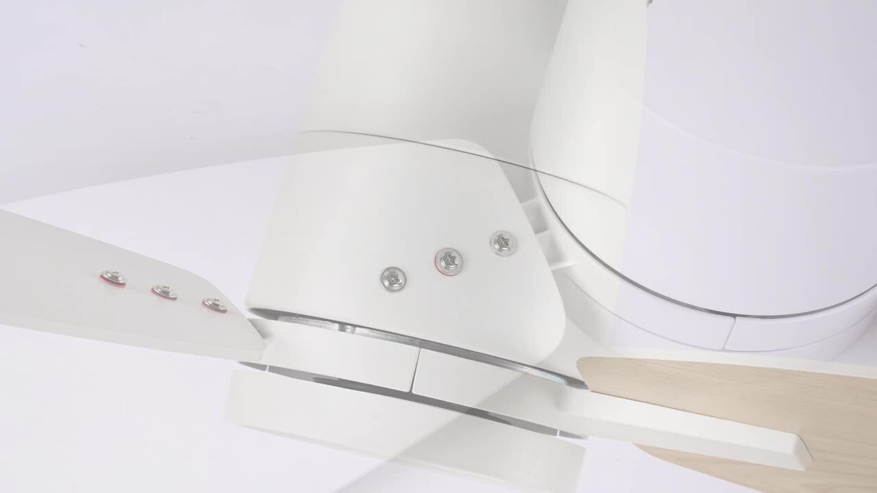 QRMOK 42 in. LED Indoor White Flush Mount Ceiling Fan with 3 QRMOK 42 in. LED Indoor White Flush Mount Ceiling Fan with 3