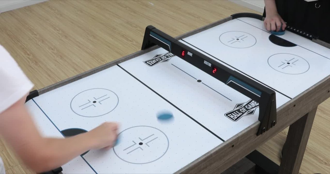 Set De Remplacement Poussoirs Et Rondelles Pour Hockey Sur Air - 2 Poussoirs Rouges 94 Mm + 4 Rondelles - ABS Durable, Feutre Antipoussière