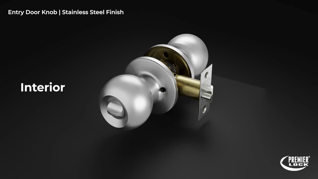 Reviews for Premier Lock Stainless Steel Entry Door Knob Combo
