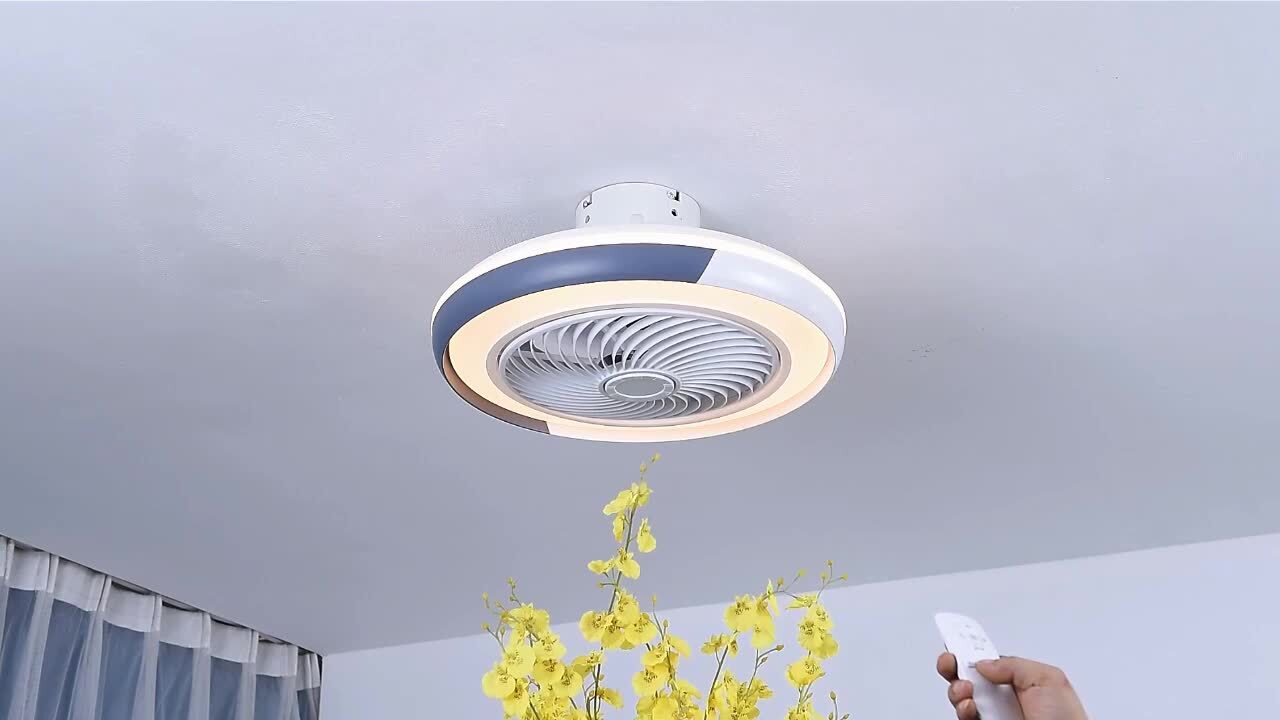 22 Ultra-thin LED Ceiling Fan Light Remote Control Flush Mount