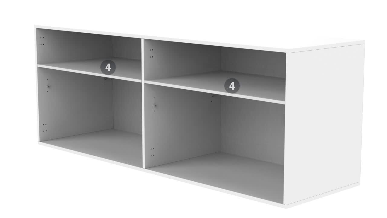 FUFU&GAGA White Wood 63 in. W 8-Door Large Wardrobe Armoires with