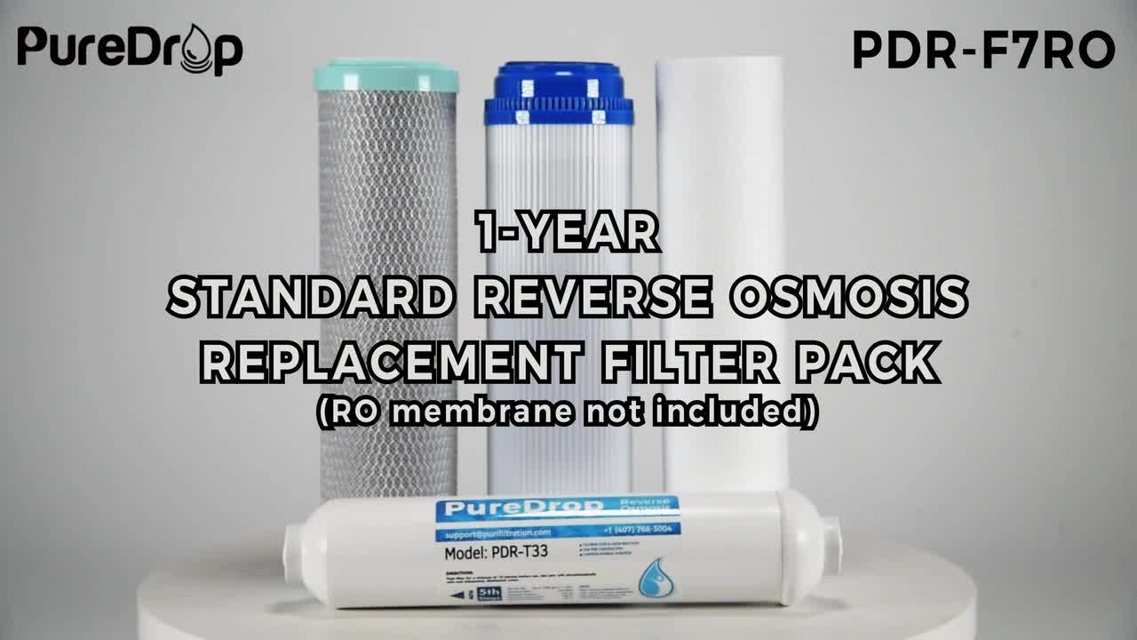 RoPro Reverse Osmosis System-Replacement Filters - Set Of 5 Cartridge