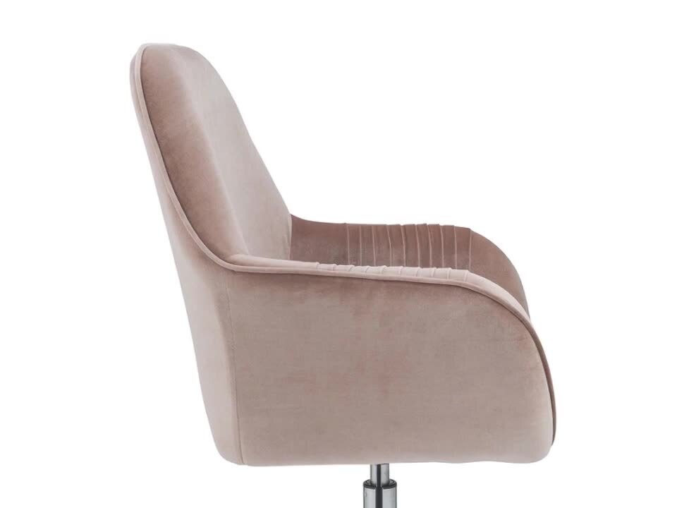 Eimet dusky rose velvet office chair discount