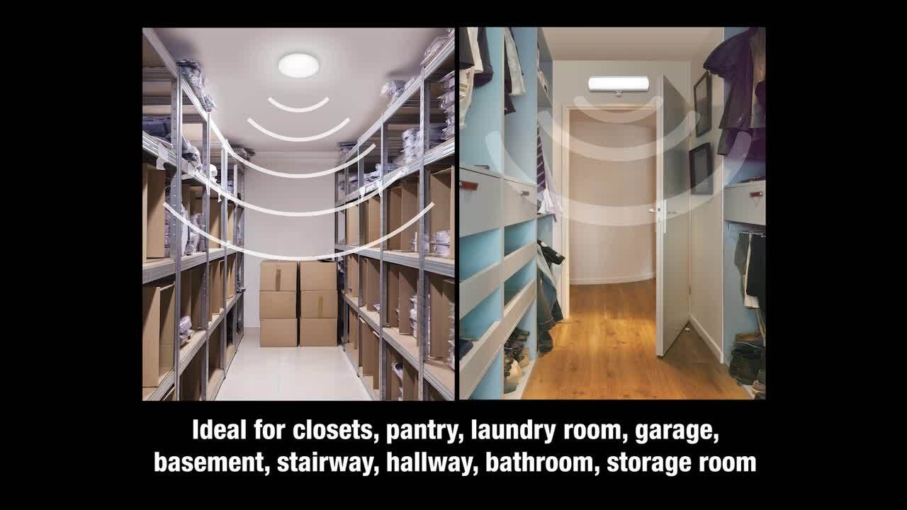 LED Closet Kitchen Hallway Light 18-LED Dimmer Rechargeable Motion Sensor 4-Pk 