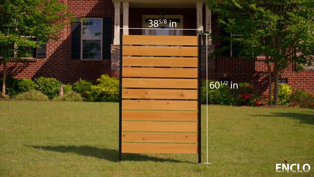 Enclo Privacy Screens Concord 6 ft. Cedar Flat Top Fence Panel with Planter Box