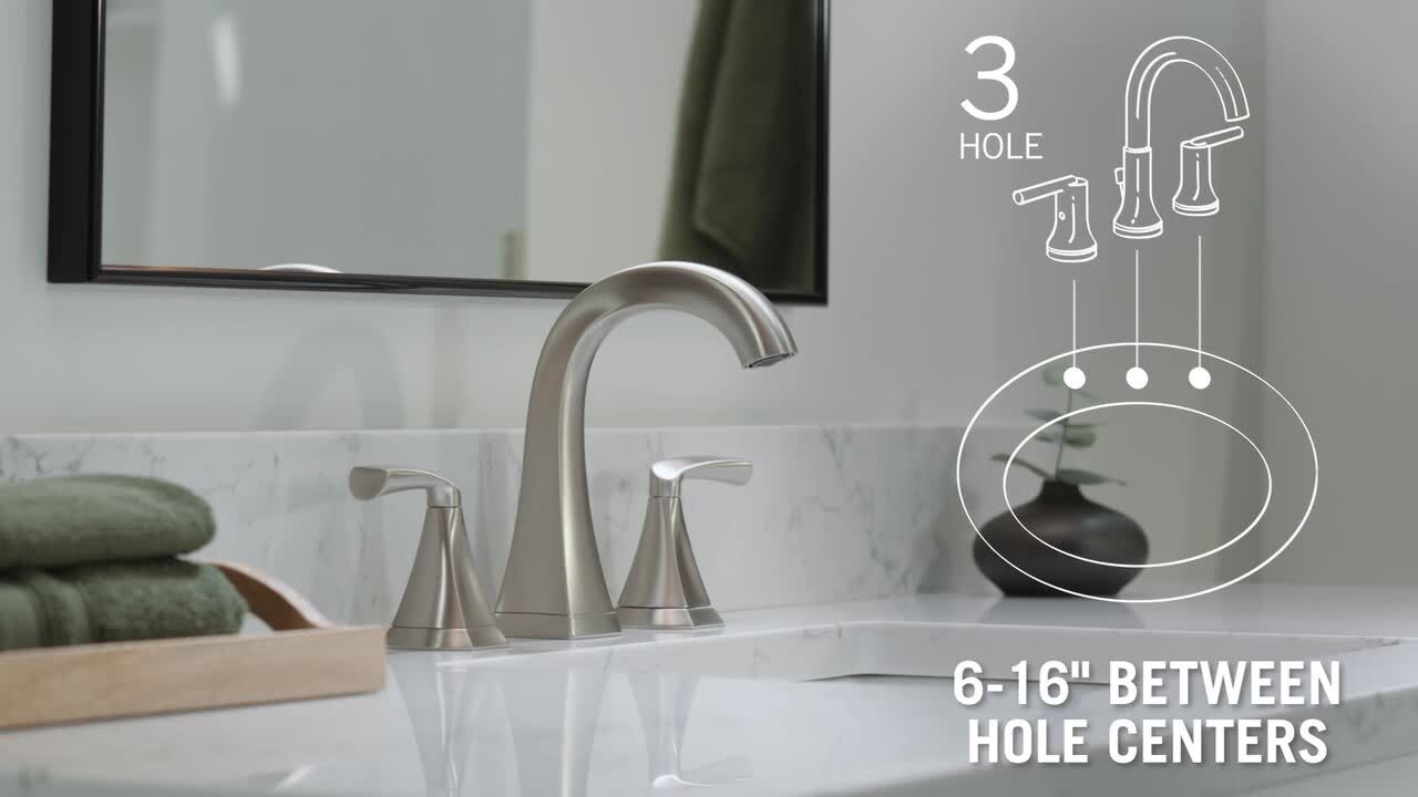 Pierce 8 in. Widespread 2-Handle Bathroom Faucet in SpotShield Brushed Nickel Pierce 8 in. Widespread 2-Handle Bathroom Faucet in SpotShield Brushed Nickel