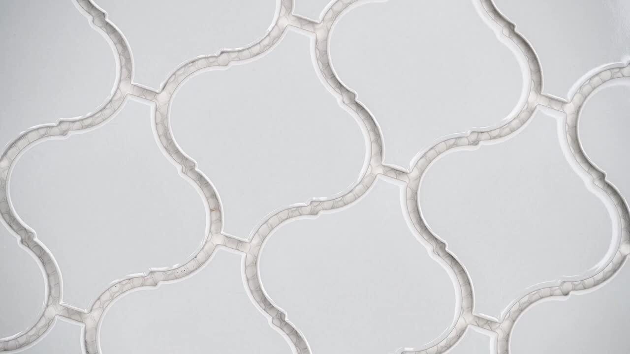 MSI Retro Bianco Arabesque 10.63 in. x 8.84 in. x 6mm Matte Porcelain Mesh-Mounted Mosaic Tile (10.95 sq. ft. / case)