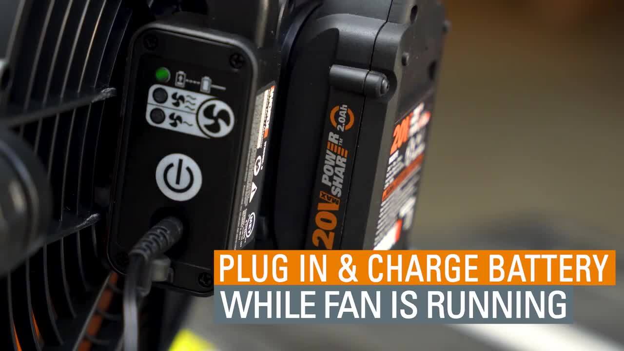 Worx 20V Cordless 2-speed Fan (Tool only) 