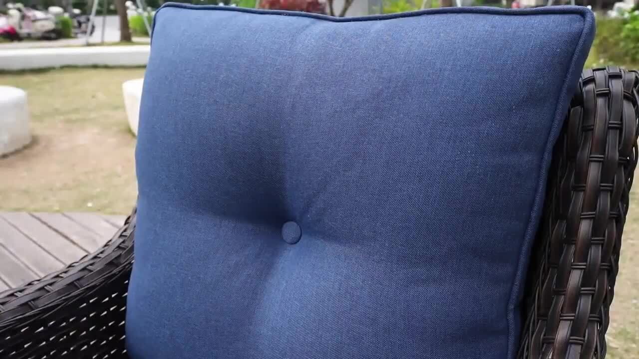 Pocassy 22 in. x 24 in. 2-Piece CushionGuard Outdoor Lounge