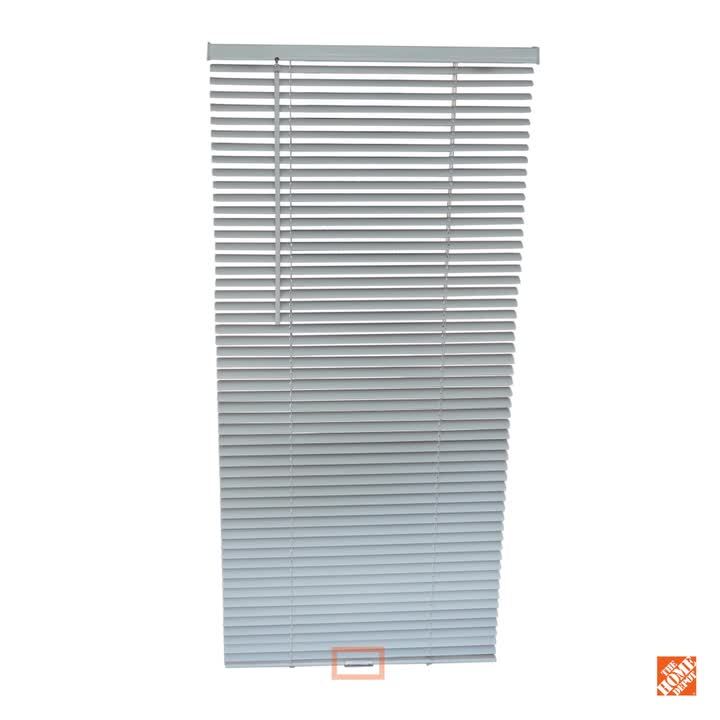 Hampton Bay White Cordless Room Darkening Vinyl Mini Blinds with 1 in.  Slats-27 in. W x 48 in. L (Actual Size 26.5 in. W x 48 in. L)  10793478353118 - The Home Depot
