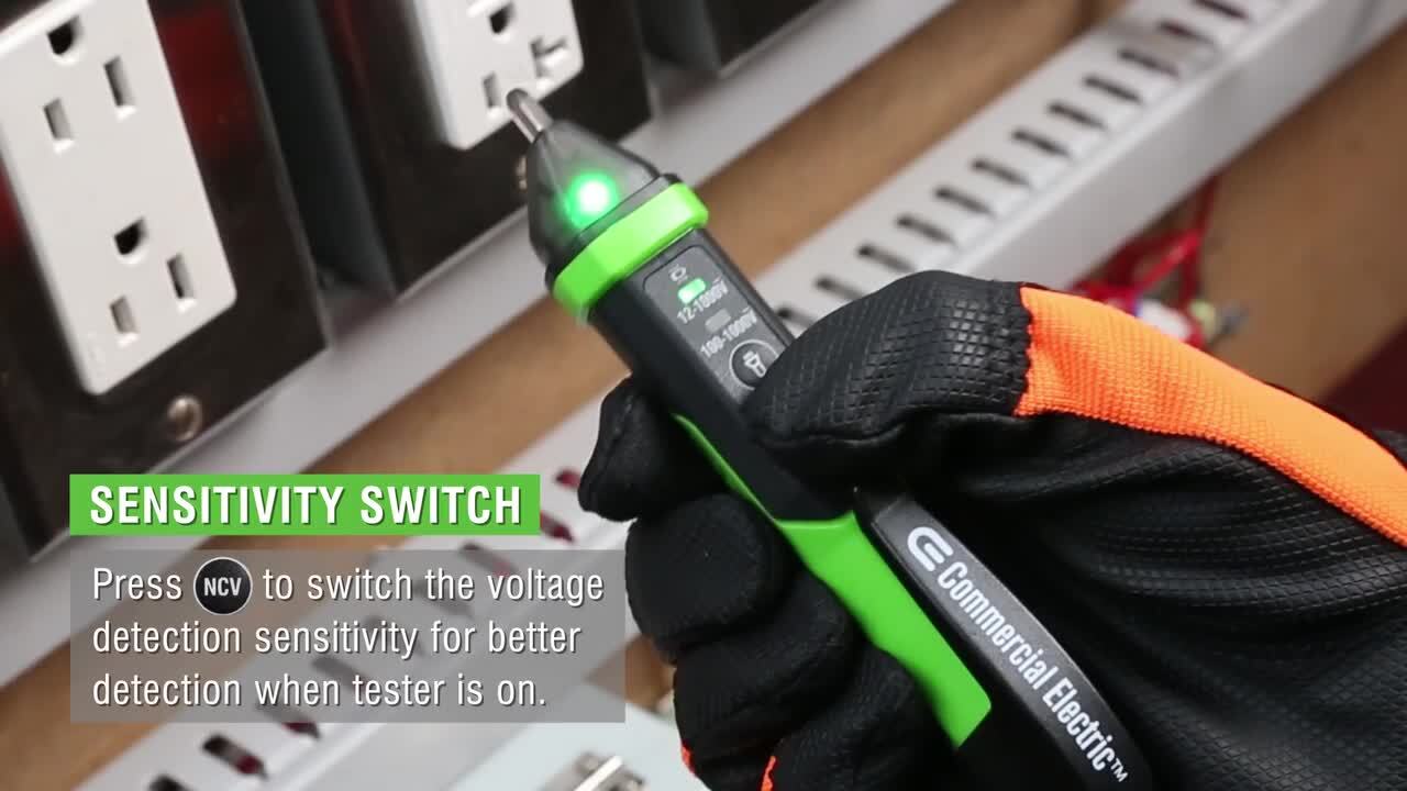 Commercial Electric Digital Dual Range Non Contact Voltage Tester