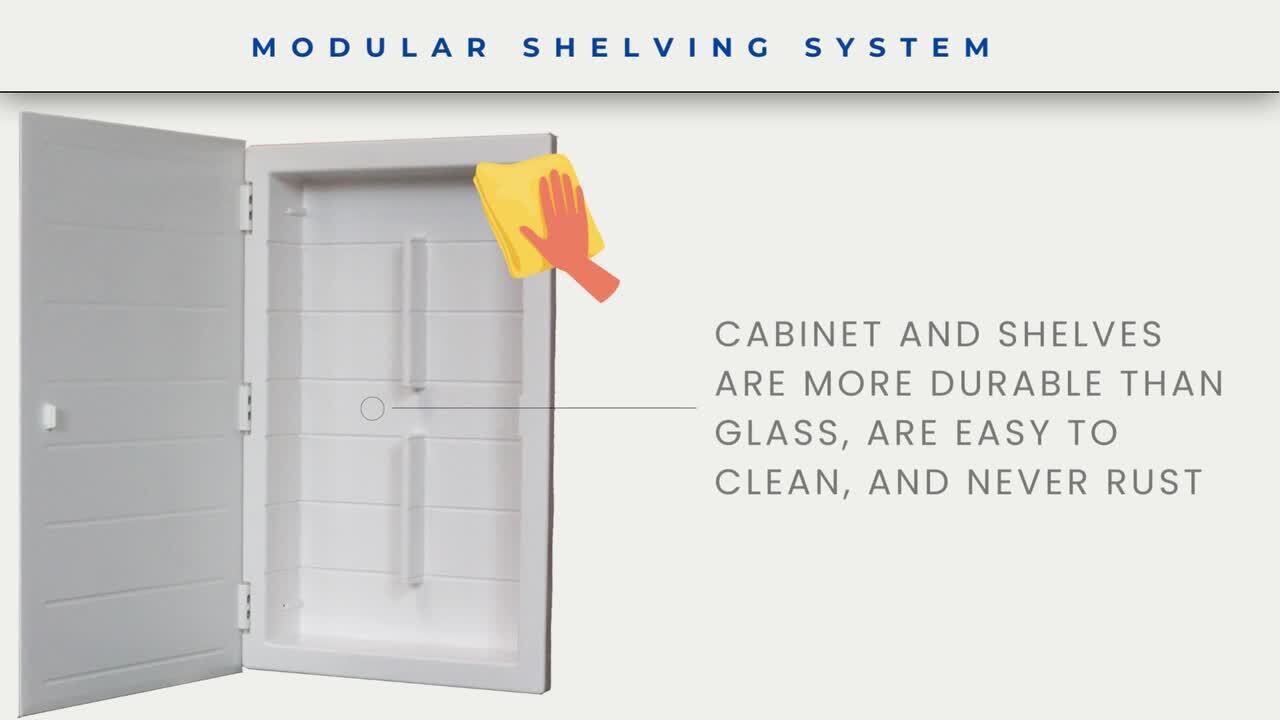 Glacier Bay Spacecab 16 in. x 26 in. x 3-1/2 in. Framed Recessed 1-Door Medicine Cabinet with 6-Shelves and Chrome Frame Mirror