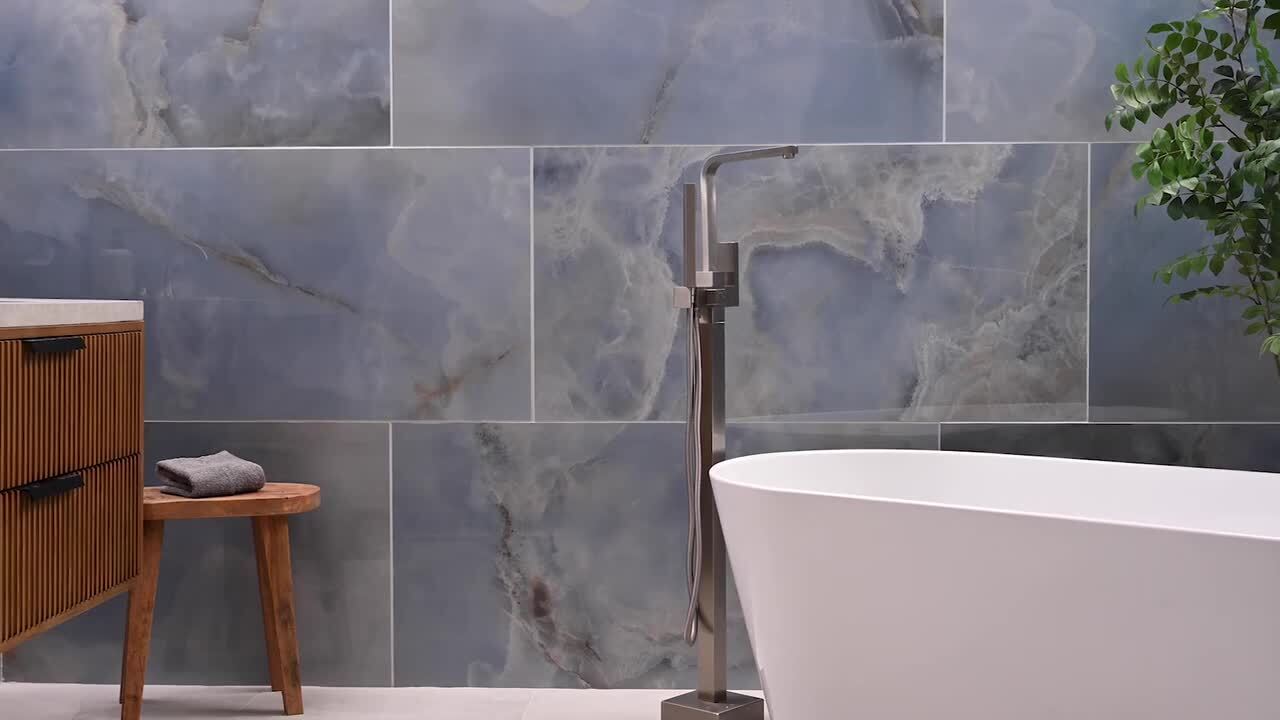 Agua Linda 24 in. x 48 in. Polished Onyx Look Porcelain Floor and Wall Tile (16 sq. ft./Case)