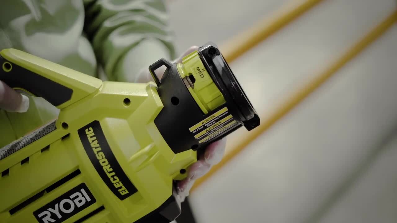 Ryobi One+ 18V Cordless Electrostatic 1 gal. Sprayer w/ Extra (2) Low & (1) High Nozzles, (2) 2.0 Ah Batteries, & (1) Charger