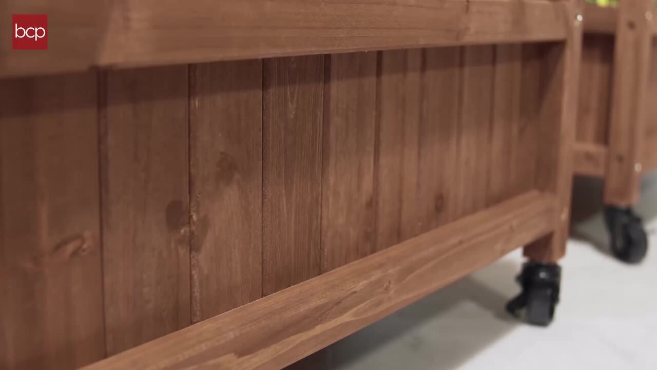 Best Choice Products 48 in. Wood Planter Box and Diamond