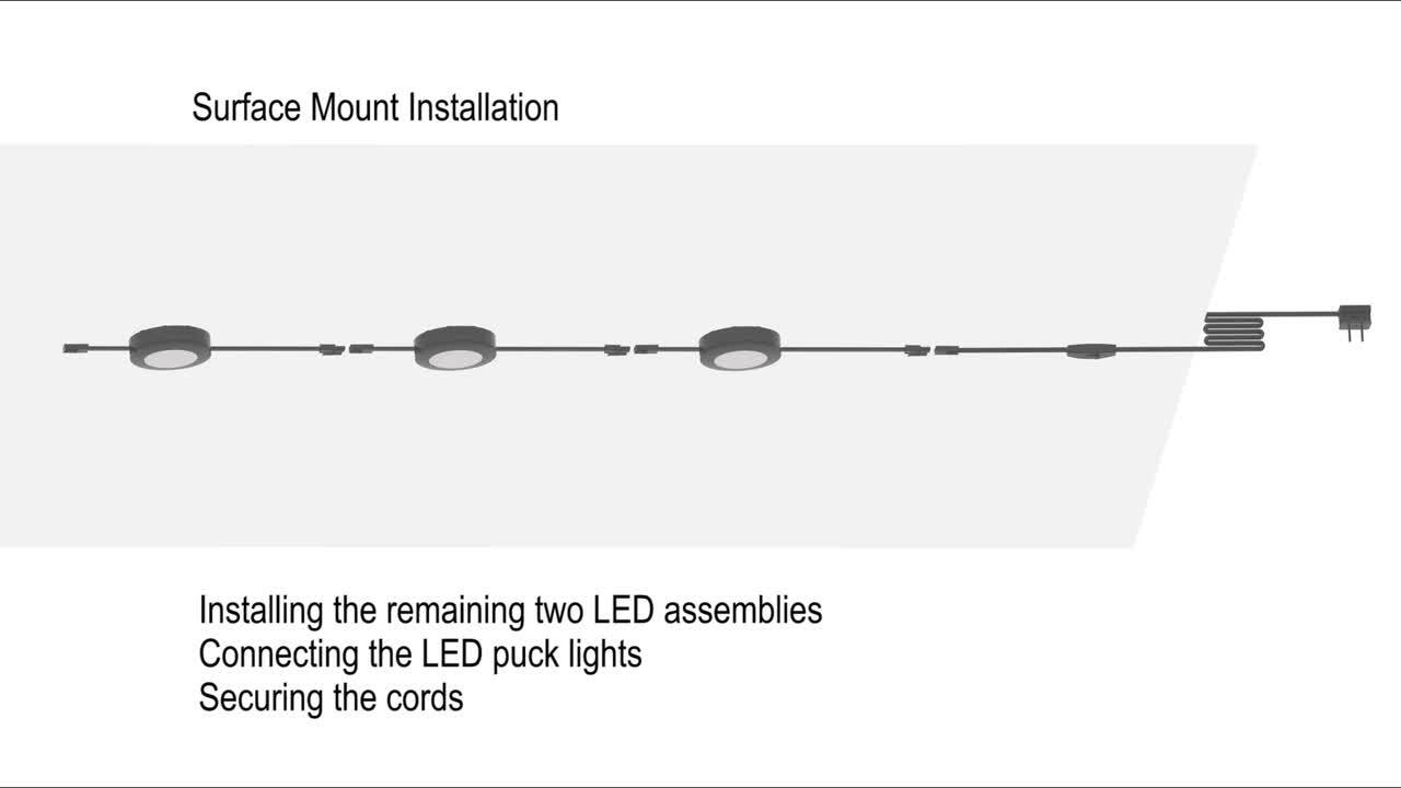 Commercial Electric 6-Light Xenon Black Under Cabinet Puck Light Kit