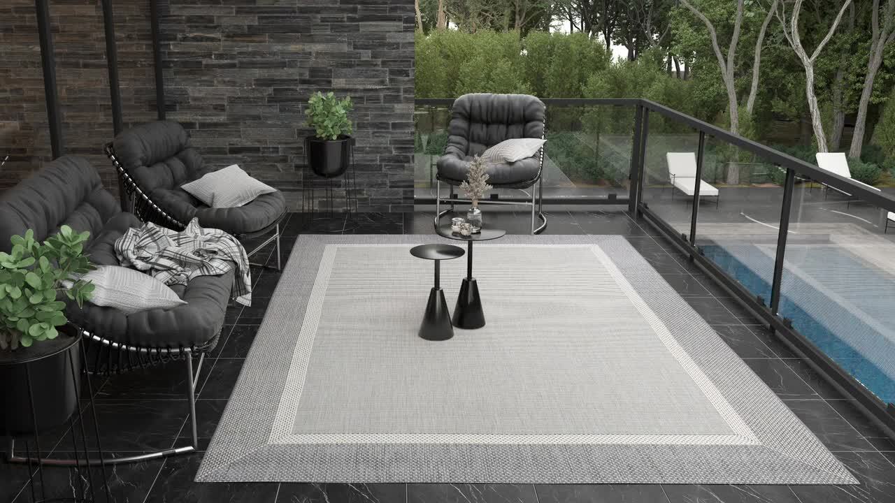 Couristan Recife Stria Texture Ivory-Taupe 8 ft. x 11 ft