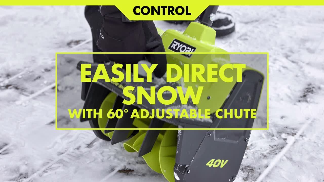 RYOBI 40V 12 in. Single-Stage Cordless Electric Snow Shovel with