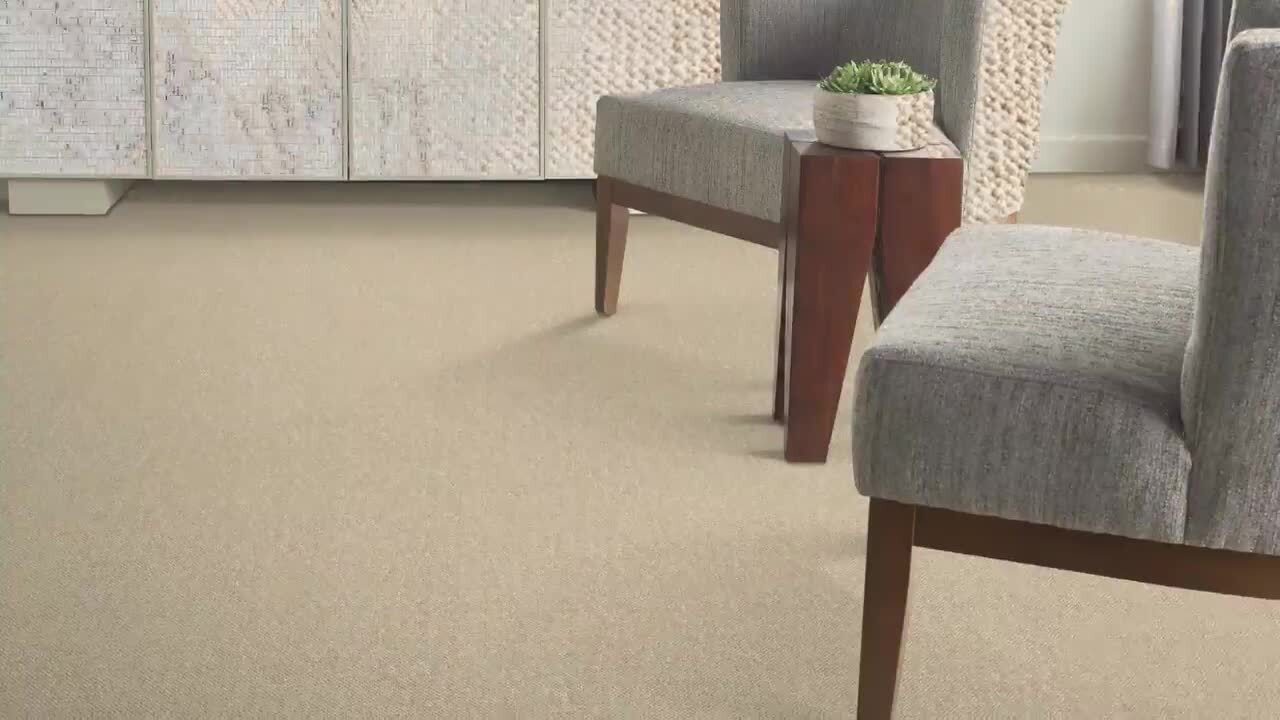 Natural Harmony Wool - Home Installed 32 - Cobblestone Loop - Depot oz. 13.2 ft. 285683 Beige Hampton The Carpet