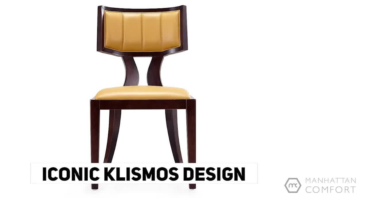 Manhattan Comfort Pulitzer Camel and Walnut Faux Leather