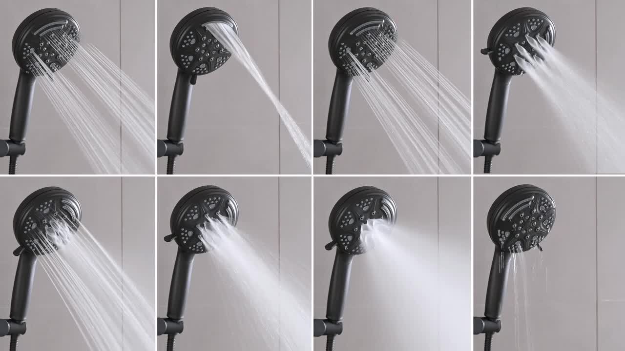 HOMEMYSTIQUE Single Handle 8-Spray Round Shower Faucet 2.5 Gpm