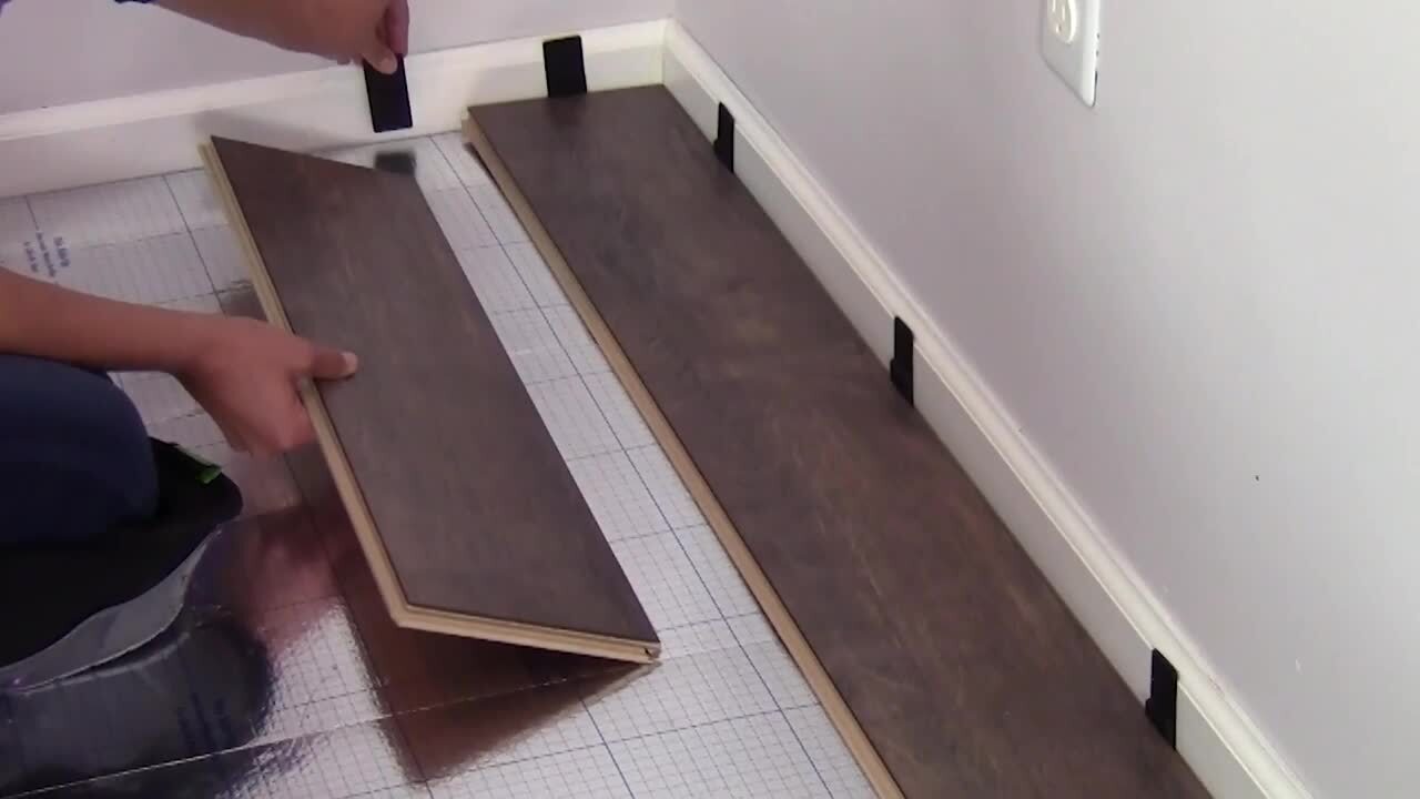 white plywood flooring