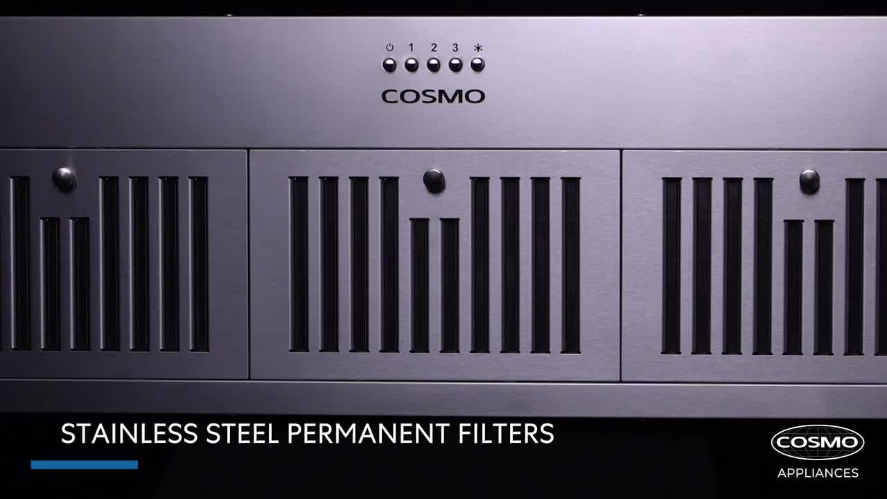 Cosmo 36 in. Lumin Collection 380 CFM Ducted Insert Range Hood