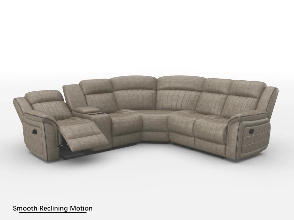 Lazzara Morelia 99 in. Flared arm 3-piece Microfiber Reclining