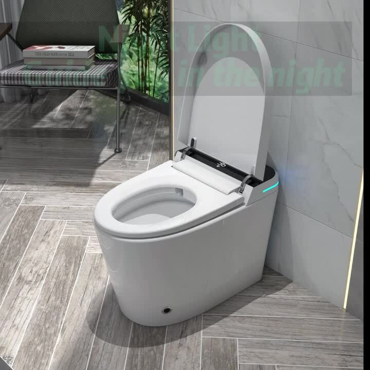Nivencai Smart Elongated Bidet Toilet 1.28 GPF - Heated & Self-Cleaning