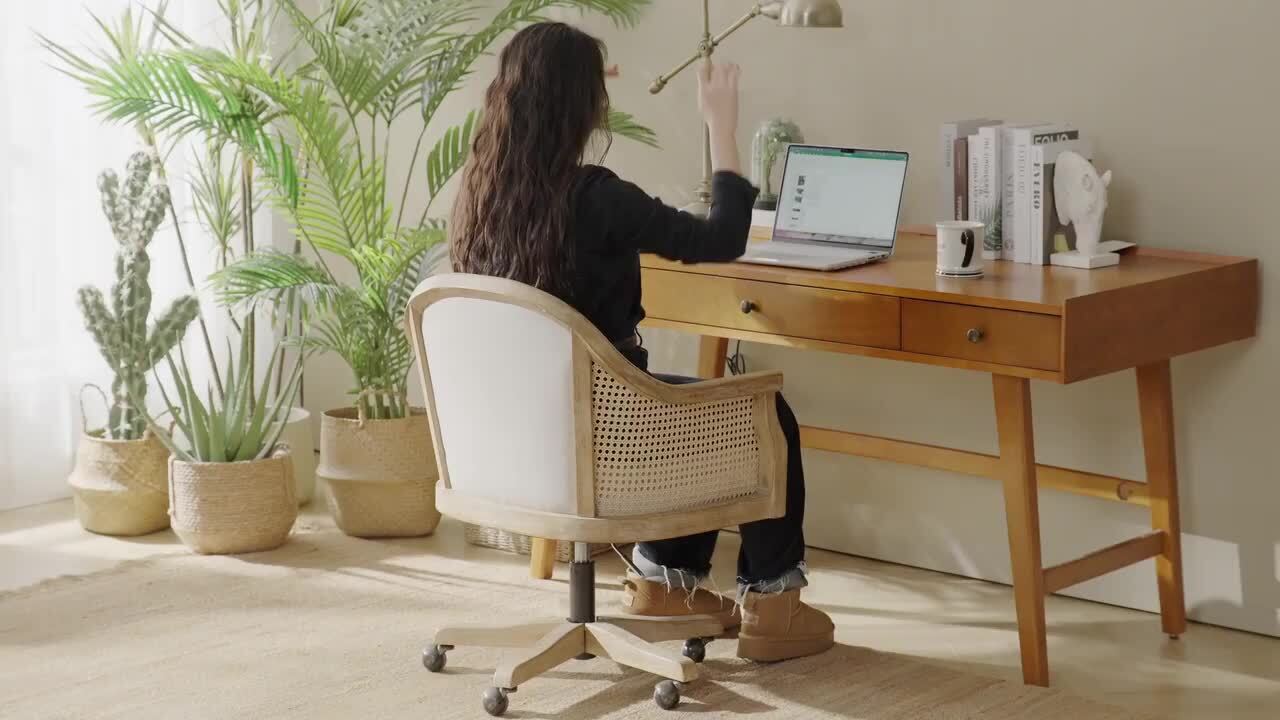 リリアン様。専用。TRUCK DESK ＆ IRON BASE CHAIR JAYDEN CREATION Cyril Linen Adjustable Height Task Chair with