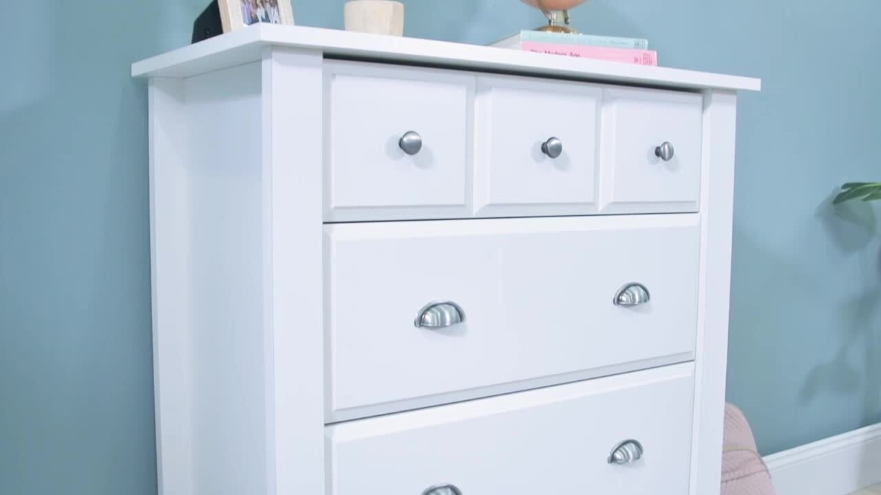 SAUDER Shoal Creek 4-Drawer Soft White Chest 411197 SAUDER Shoal Creek 4-Drawer Soft White Chest 411197