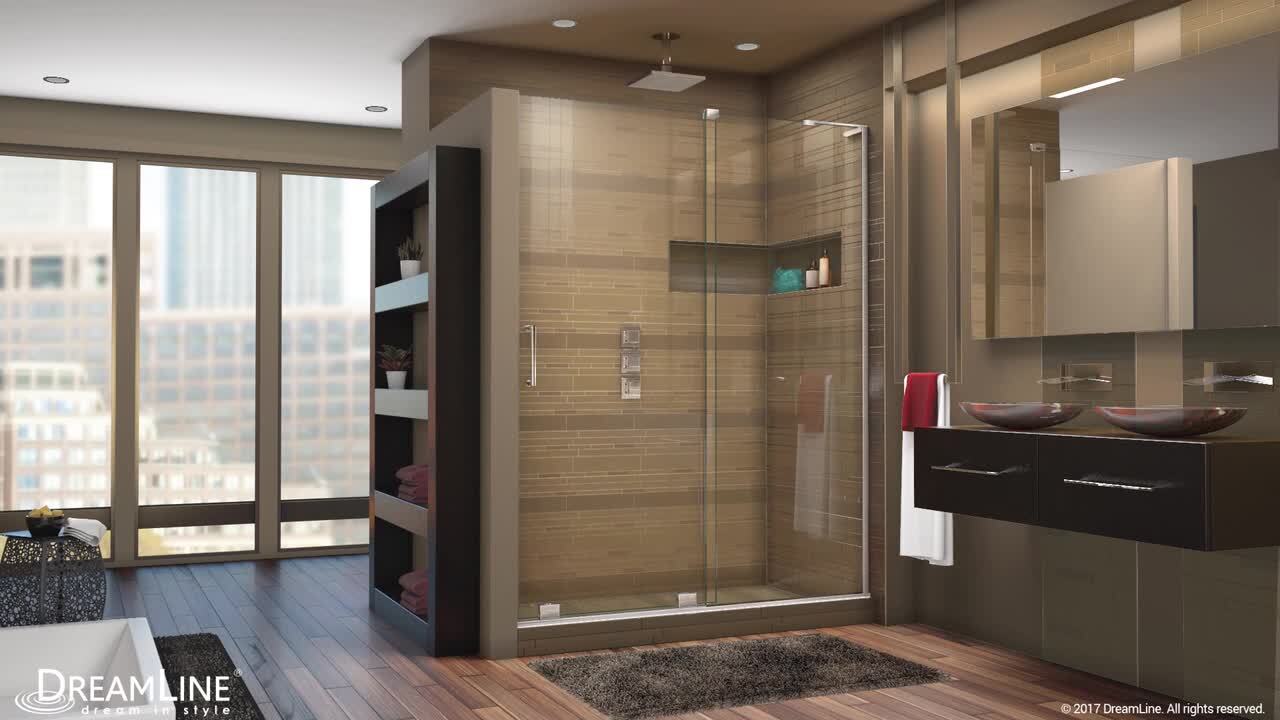 Mirage-X 56 in. to 60 in. x 72 in. Semi-Frameless Sliding Shower Door in Brushed Nickel