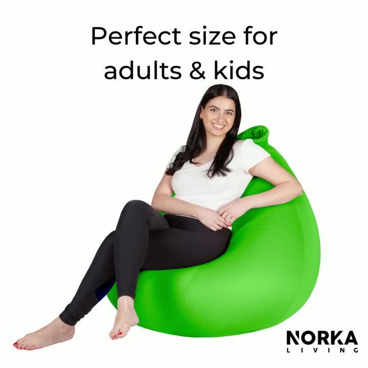   Basics Memory Foam Filled Bean Bag Lounger with  Microfiber Cover, 6 ft, Black, Solid : Home & Kitchen