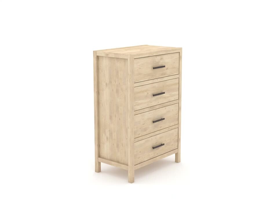 Country Chest of Drawersカントリーチェスト　オリブグレー HOMESTYLES Naples 4-Drawers White Chest of Drawers 36 in. x