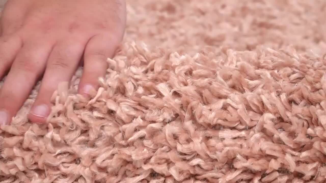 14kgfファンシーシェイプスモーキークォーツカービング Unique Loom Davos Shag Dusty Rose Pink 2 ft. x 6 ft. Runner Rug