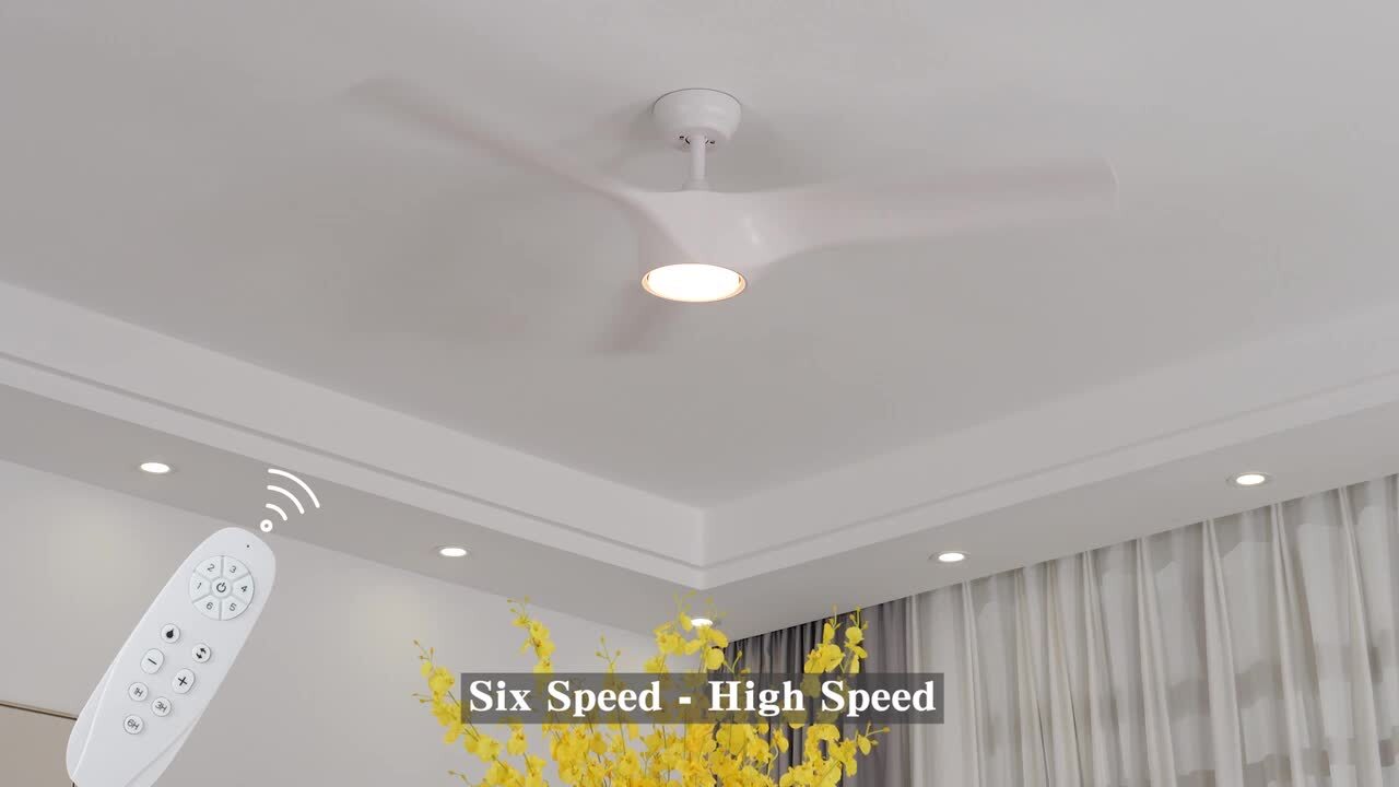 Matte White Ceiling Fan Dimmable LED Light Kit