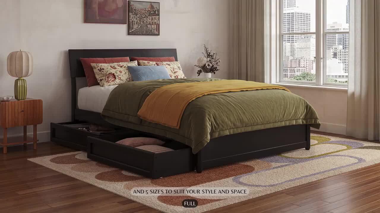AFI Norla Light Toffee Natural Bronze Wood Frame Twin XL Platform