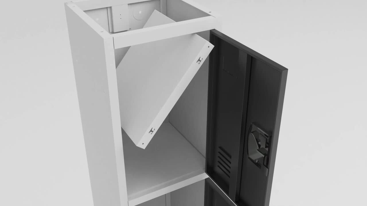 AdirOffice - 629-Series 72 in. H 4-Tier Steel Key Lock 4-Shelf Storage Locker Free Standing Cabinets in Blue (2-Pack)