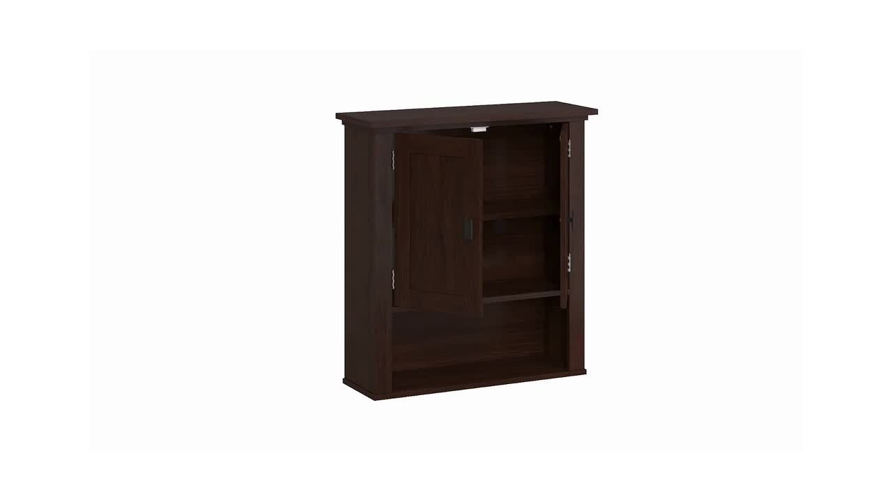 RiverRidge Hayward 22.81-in x 24.5-in x 7.88-in Light Veneer Woodgrain Bathroom Wall Cabinet